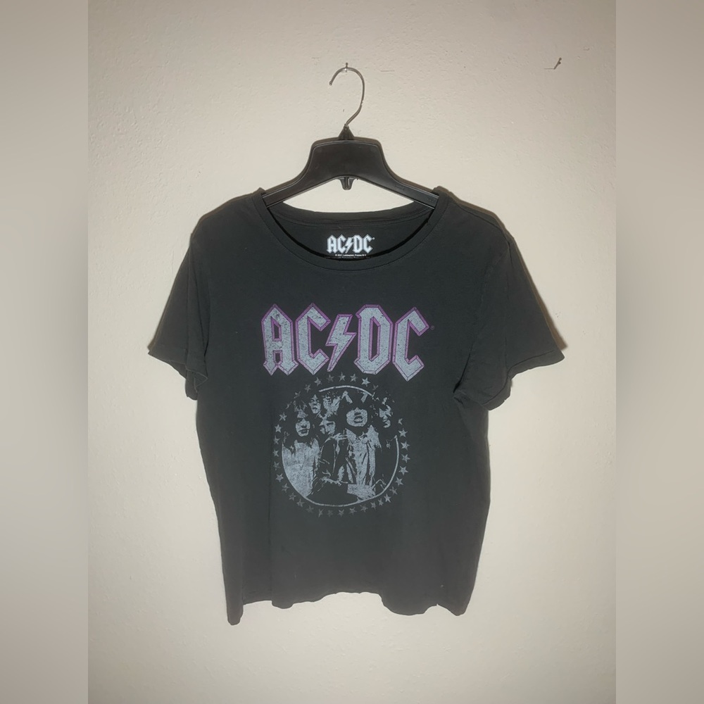 ACDC Tour Tee Shirt Black Vintage Highway to Hell American Tour 1979